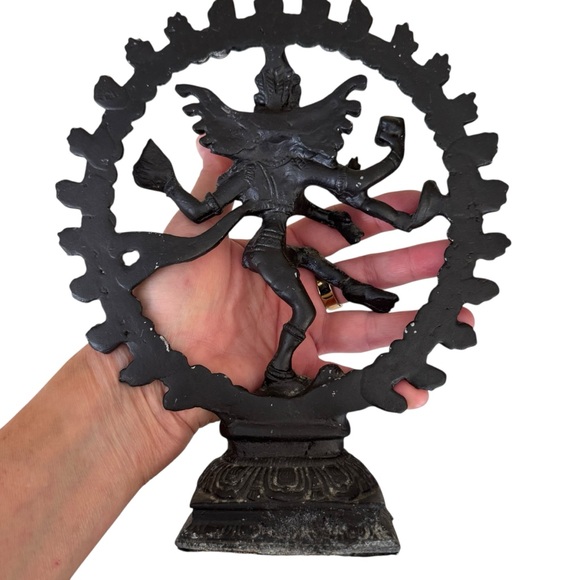 Brass Lord Shiva Dancing Nataraja Statue Vintage Sculpture Hindu Art India - Picture 3 of 8